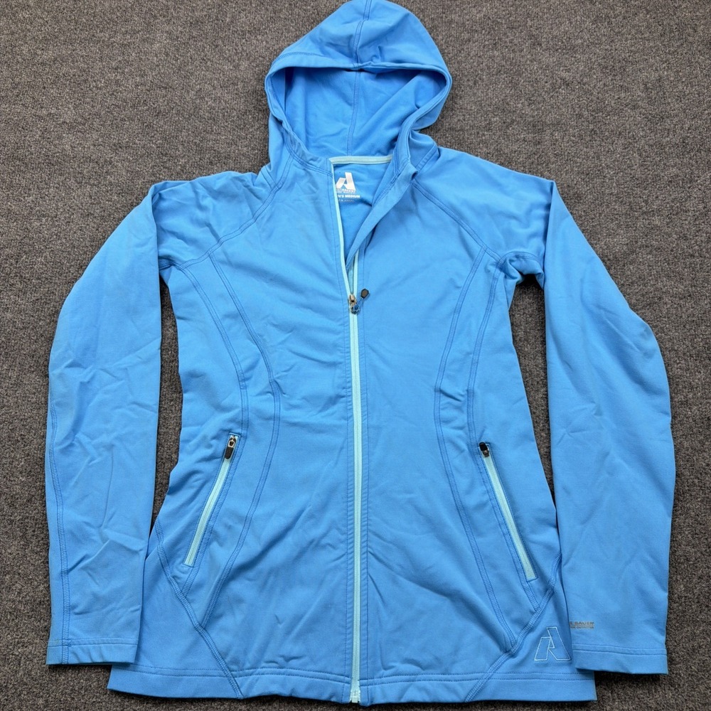 Eddie Bauer First Ascent Womens M Blue Jacket Sweatshirt Full Zip Stretch Hiking